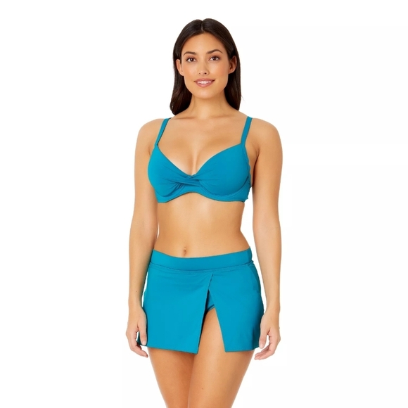 NWT Catalina Women's Teal Mid-Rise Swim Skirt Size Medium - Picture 3 of 16